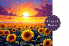 Flowers Sublimation Design, Sunflower Tumbler Wrap Design Product Image 2