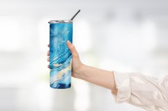 Blue marble tumbler wrap design Product Image 2