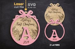 First Christmas Ornament SVG laser cut file for Glowforge Product Image 2