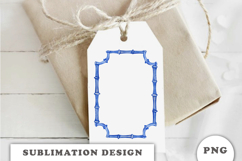 Watercolor Blue Bamboo Frame PNG Product Image 2