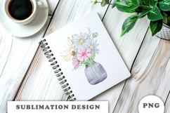 Watercolor Flowers Bouquet png Product Image 2