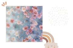 Pink Flowers Pillow Sublimation, Floral Pillow Case Print Product Image 2