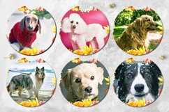 Dogs &amp; flowers | Car coaster &amp; key chain sublimation designs Product Image 2