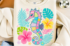 Tropical Seahorse Summer PNG Product Image 1