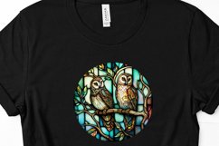 Owls Round Sublimation | Stained Glass Circular Sublimation Product Image 2