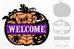 Halloween Welcome Door Hanger SVG| SVG Laser Cut Files Product Image 2