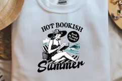 Retro Girl Quotes Hot bookish summer Black png Product Image 2