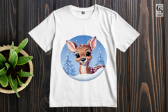 Adorable Baby Deer Winter Clipart Sublimation PNG Product Image 2