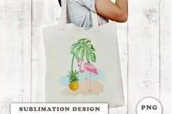 Watercolor Flamingo Sublimation Downloads Product Image 2