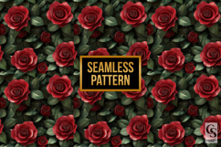 Dark Red Roses Digital Paper Product Image 2