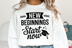 New beginnings Start now svg | Graduation Svg | Shirt Svg Product Image 1