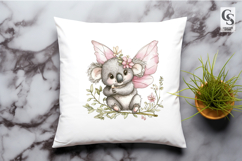 Cute Fairy Koala Watercolor Clipart Sublimation PNG Product Image 2