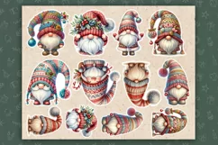Christmas Gnome. Print & Cut Stickers PNG Product Image 2