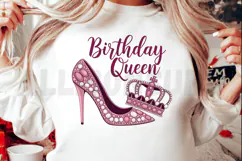 Birthday Queen Sublimation PNG, Birthday PNG Design Product Image 2