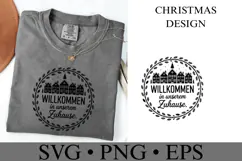 Willkommen in Unserem Zuhause Svg | Christmas | Shirt Svg Product Image 1