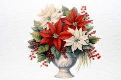 Christmas Flower Bouquet Clipart PNG Product Image 2