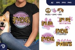 Dog Mom Quotes in Pink and Leopard Print, Sublimation Set Product Image 2