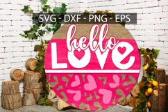 Valentine Round Sign Set , Valentine Door Hanger SVG Product Image 12