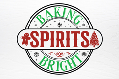 Christmas Gingerbread Round Sign SVG Product Image 2