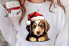 Christmas Peeking Dogs Clipart, Christmas PNG Product Image 2