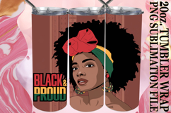 Serene reflections 20oz tumbler wrap, Black Woman Product Image 1