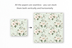 Watercolor Vintage Floral Seamless Patterns Product Image 4