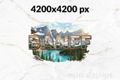 Banff National Park PNG, Vintage Canada Mountain Sublimation Product Image 2