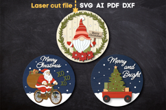 Christmas Signs Bundle SVG laser cut files for Glowforge Product Image 2