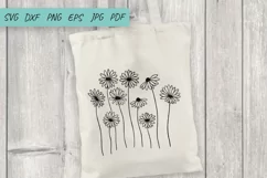 Flower svg, Daisy svg, wildflowers svg, Cute flowers Product Image 2