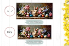 Floral Mug Wrap Design, Easter Bunny Mug Template Product Image 2