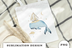 Watercolor Whale Dreams png Product Image 2