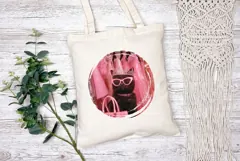 Black Cat Illustration, Funny Cat PNG, Pink PNG Product Image 2