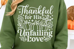 Thankful For His Unfailing Love Svg, Thanksgiving Svg. Product Image 3