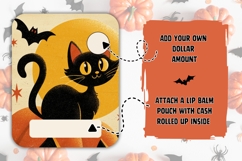 Vintage Halloween Cat Money Card, Printable Halloween Card Product Image 2