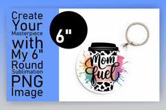 Whimsical Round Design Keychain PNG , Mother&#039;s Day Product Image 1