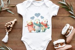 Winter Bears 9 Watercolor Cliparts PNG sublimation Product Image 3