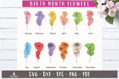 Grandma's Garden Birth Flower SVG PNG design Product Image 2