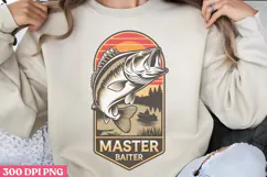 Master baiter PNG, Fishing Quotes Sublimation PNG Product Image 1