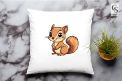 Cute Baby Squirrel Clipart Sublimation PNG Product Image 3