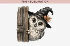 Peeking owl halloween png design for T-shirts Product Image 2