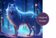 Christmas Tumbler Sublimation PNG, White Wolf Tumbler Design Product Image 2
