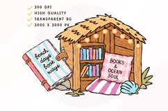 Coastal Book Club Clipart Bundle Beach Reading, Book Lover Product Image 2