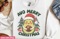 Avo Merry Christmas PNG, Avocado Sublimation PNG Product Image 3