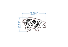 Pig Christmas Ornament SVG laser cut file for Glowforge Product Image 2