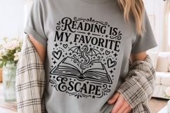 Reading Is My Favorite Escape Svg, Book Lover Svg. Product Image 3