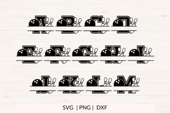 Bowling Monogram SVG Alphabet AZ | Split Letter Product Image 2