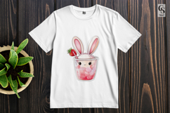 Cute Bunny Drink Watercolor Clipart PNG Product Image 2