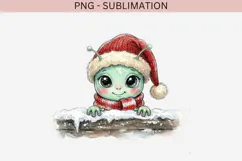 Christmas peeking character png design for T-shirts Product Image 2