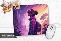 Virtual Reality Exploration in Abstract Art Mouse Pad PNG Product Image 1