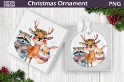 Watercolor Animals Christmas Ornament | Christmas Ornament Product Image 1